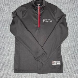 Atlanta Falcons Member Exclusive Womens Medium Black 1/4 Zip Pullover ATL NFL